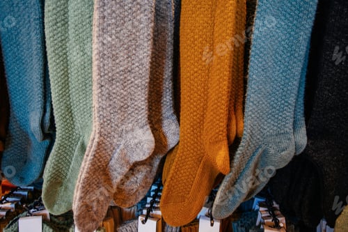 Preview: Woolen Socks In Souvenir Shop In Iceland