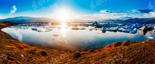 Preview: Panoramic View Of The Glacier Lagoon, Iceland