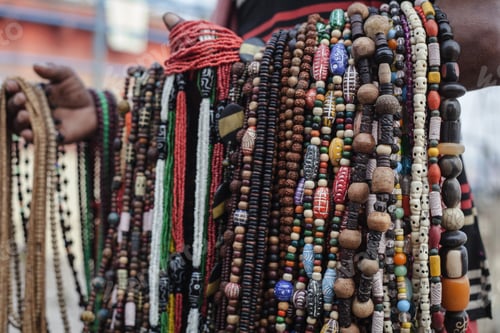 Preview: Souvenir Beads Made Of Colorful Semi-Precious Stones
