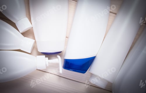 Preview: Plastic Packaging For Cosmetics And Food. The Concept Of Waste Segregation. Recycling.