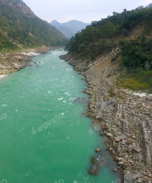 Preview: Beautiful View Of The Clear Ganga River In Rishikesh, India
