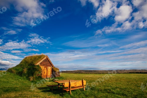 Preview: Traditional House In Iceland, Recovered Ancient Church