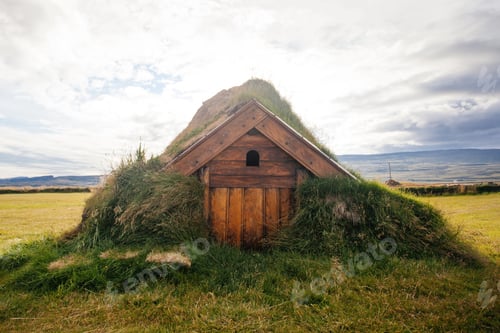 Preview: Traditional House In Iceland, Recovered Ancient Church