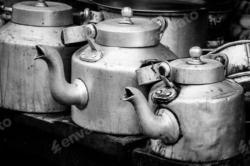 Preview: Aluminum Kettle For Indian Masala Tea With Glass