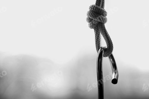 Preview: Climbing Hook With Rope Knot Insurance