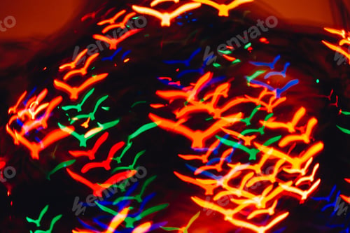 Preview: Defocused Colorful Lights Christmas Background