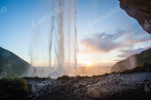 Preview: Seljalandsfoss Waterfall During The Sunset, Iceland