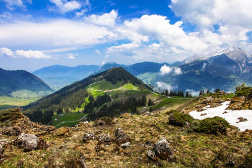 Preview: Swiss Alps Mountains Spring Landscape