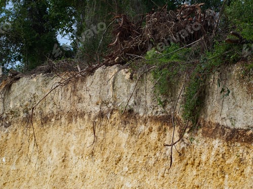 Preview: Excavated Quarry, Visible Layer Of Earth