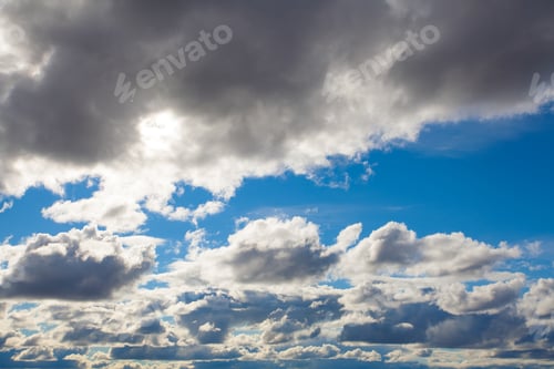 Dramatic Clouds Against a Vivid Blue Sky