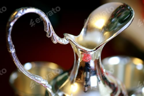 Preview: Silver Carafe With Wine Glasses Heart Shape