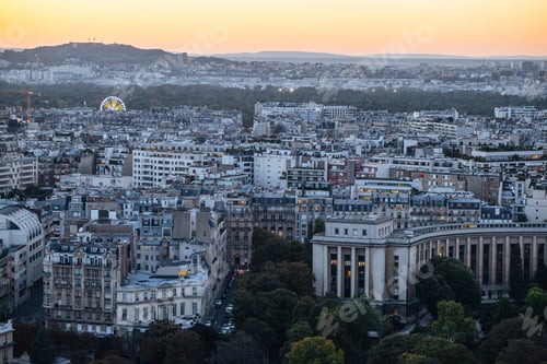 Preview: View From The Eiffel Tower In The Sunset Time, Paris, France
