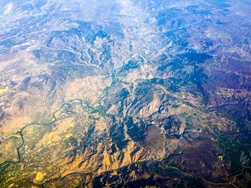 Preview: Areal View Of The Mountains Of Turkey From The Window In Airlpane