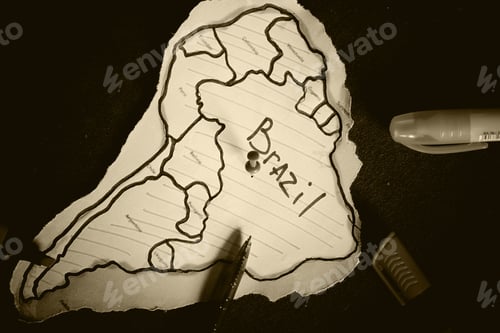 Preview: Contour Map Of Brazil
