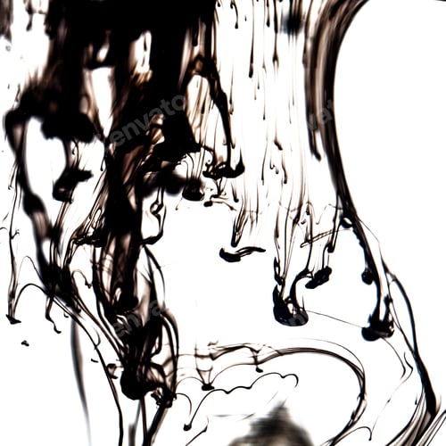 Preview: Black Liquid In Water Making Abstract Forms