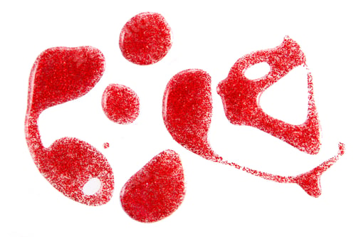 Preview: Red Nail Polish (Enamel) Drops Sample, Isolated On White