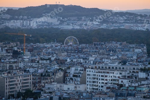 Preview: View From The Eiffel Tower In The Sunset Time, Paris, France