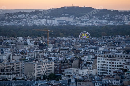 Preview: View From The Eiffel Tower In The Sunset Time, Paris, France