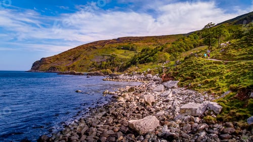 Preview: Flight Over Bay In North Ireland - A Beautiful Landmark - Travel Photography