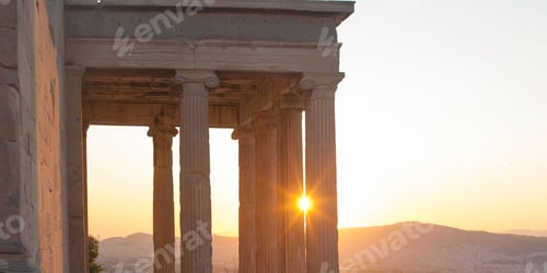 Preview: Famous Erechtheon Ancient Building In Acropolis In Athens, Greece