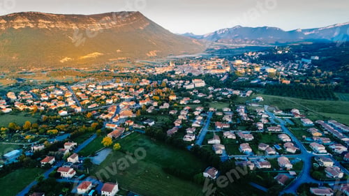 Preview: Panoramic Top View Of Laragne-Monteglin Area, France/ Taken With Drone