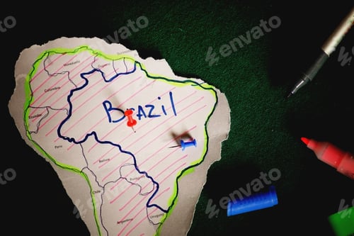 Preview: Contour Map Of Brazil