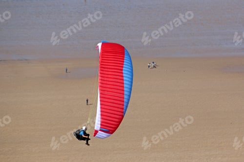 Preview: Paraglider Above Rhossili Beach