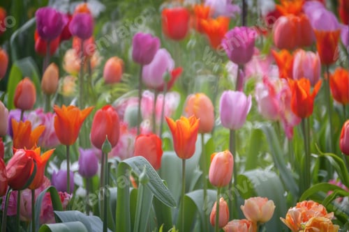 Preview: Colorful Tulips In The Park.