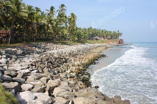Preview: Tropical Beach In Varkala, Kerala, India