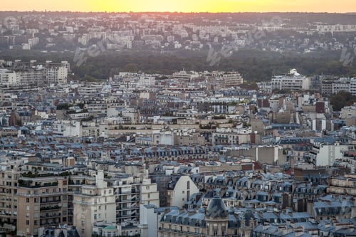 Preview: View From The Eiffel Tower In The Sunset Time, Paris, France