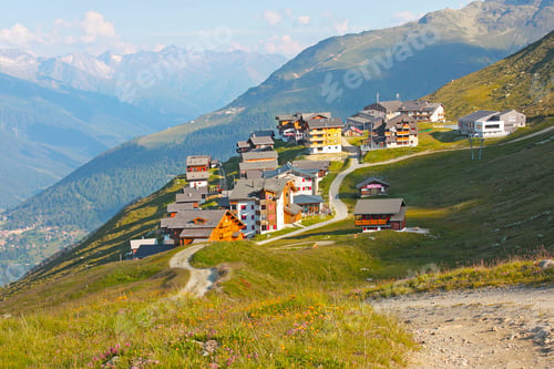 Preview: A Little Village In Switzerland Alps Mountains
