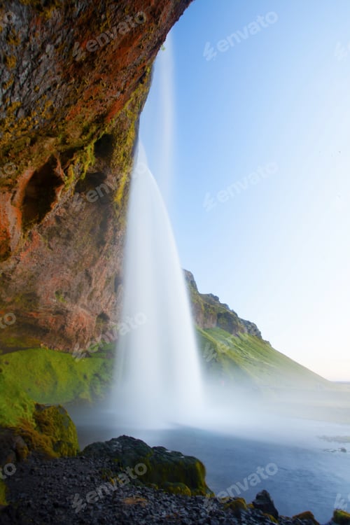 Preview: Seljalandsfoss Waterfall During The Sunset, Iceland