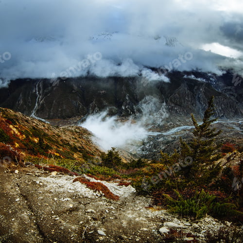 Preview: Panoramic View Of Manang Valley And Annapurna Mountains Range. Annapurna Circuit Trek, Nepal
