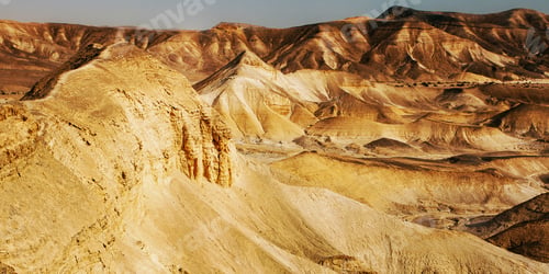 Preview: Landscapes Of Israeli Desert Under The Blue Sky In Daytime