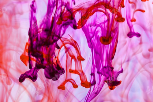 Preview: Blue And Violet Liquid In Water Making Abstract Forms