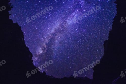 Preview: Himalaya Mountain With Star And Milky Way In Night Time