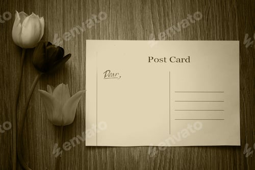 Preview: Background Post Card With A Bouquet Of Flowers