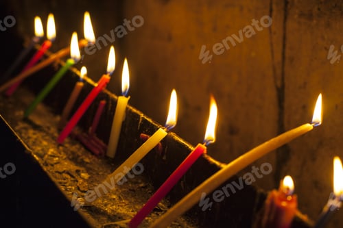 Preview: Candles In The Holy Sepulchre In The Jerusalem Old City, Israe