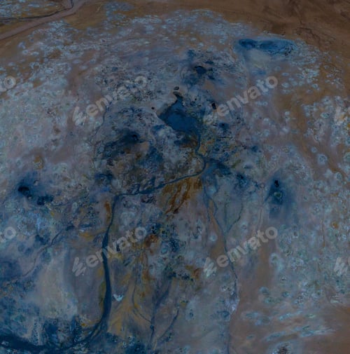 Preview: Icelandic Aerial Photography Captured By Drone.Beautiful Landscape In Hveraronf, In An Area Of