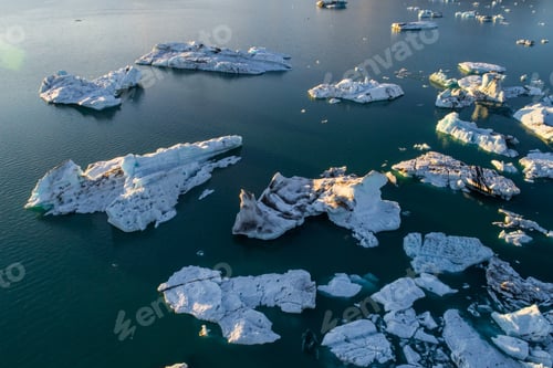 Preview: Glacier Lagoon In Iceland Suring The Sunset