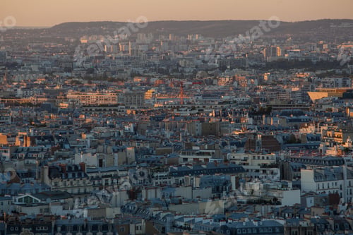 Preview: Paris Skyline Taken At Sunset Time From Eiffel Tower