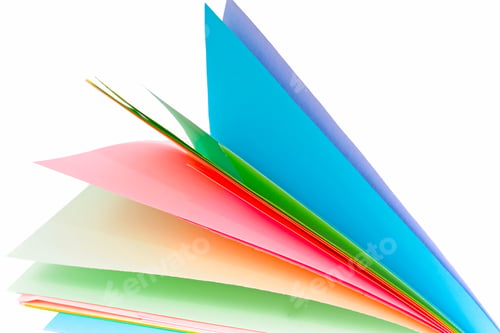 Preview: Colourful Paper Isolated On White