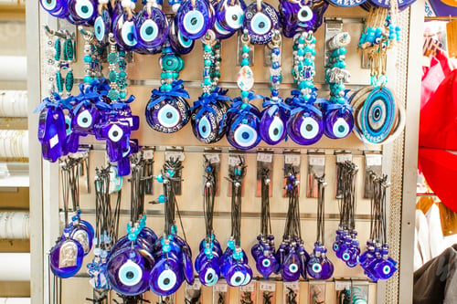 Preview: Evil Eye Bead Protection Amulet In The Shop Or Market. One Of The Most Popular Souvenirs