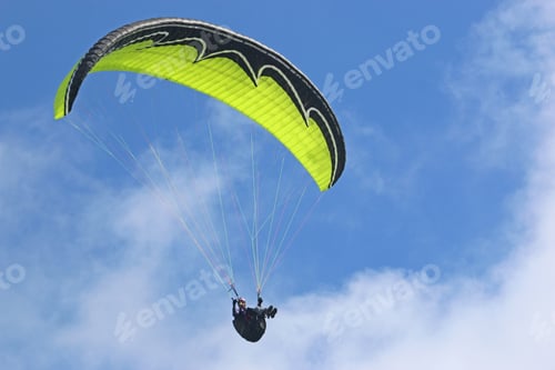Preview: Paraglider Flying Wing In A Blue Sky