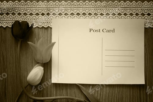 Vista previa: Background Post Card With A Bouquet Of Flowers