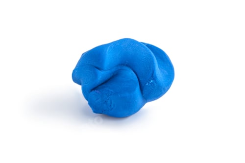 Preview: Blue Plasticine Ball Isolated On The White Background