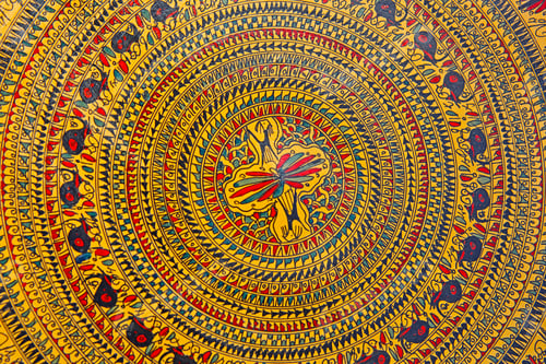 Preview: Decorative Plate With Asian Ornament - Background In Eastern Style