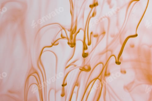 Preview: Yellow Liquid In Water Making Abstract Forms
