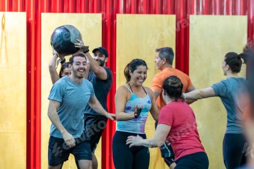 Preview: Fun Group Of Sportsmen At The Gym