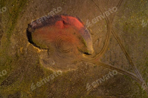 Preview: Icelandic Aerial Photography Captured By Drone.Beautiful Landscape In Hveraronf, In An Area Of